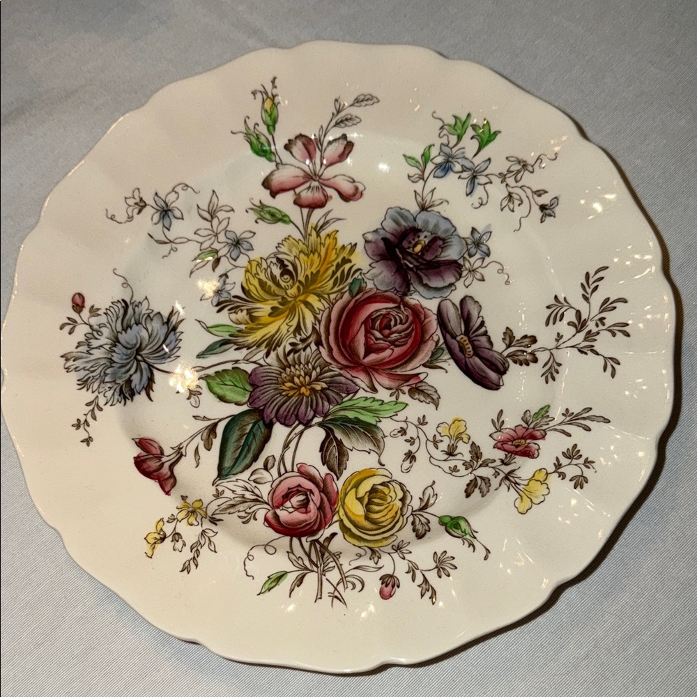 Johnson Brothers dinner plate, Sheraton pattern, vintage